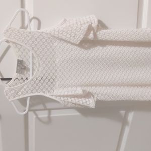 White Laura petites off the shoulder sleeves top